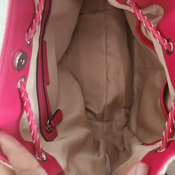 Vintage Dana Buchman Woven Faux Leather Tote Bag - Picture 11 of 11